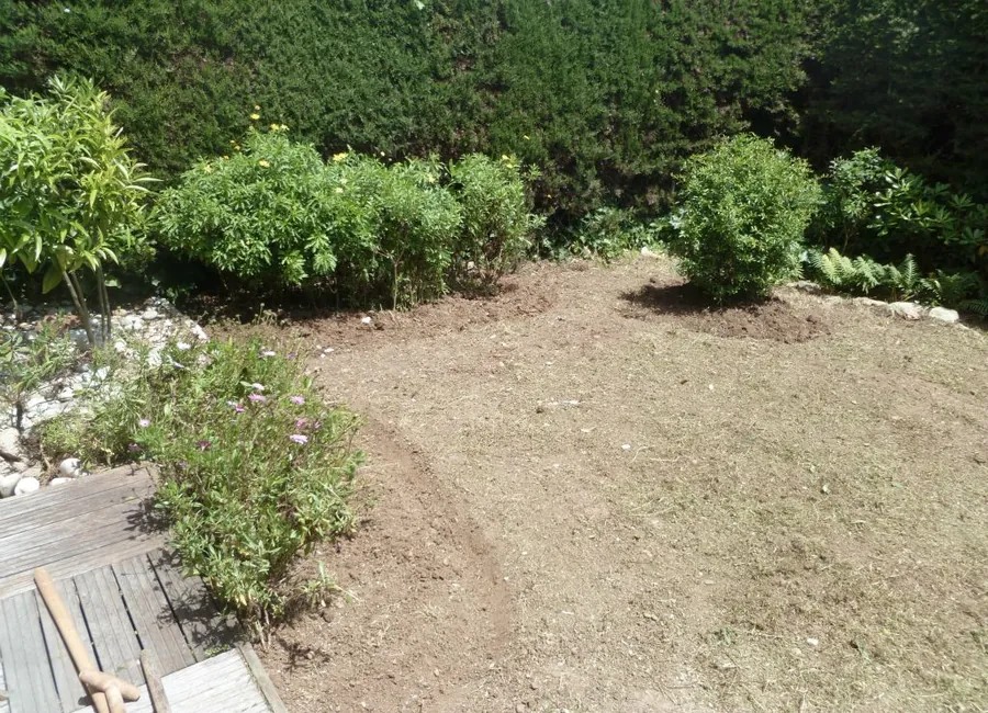 Jardin dégagé après remise en état